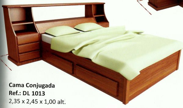 Cama de Casal Com 4 Gavetão Flávio Móveis de Gramado 1,40 x 1,90